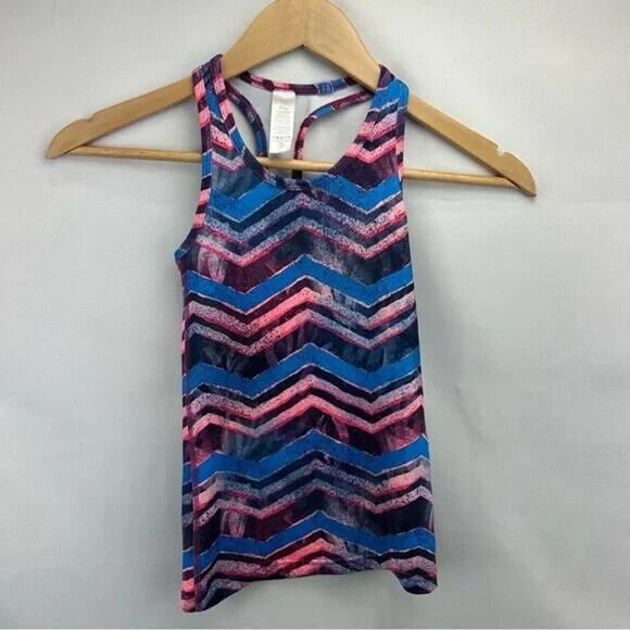 Ivivva (lululemon) Chevron Patterned Racerback Tank Top - Picture 1 of 3